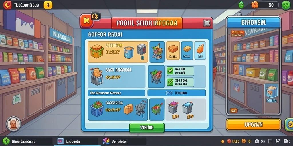 Screenshot menunjukkan pilihan karakter dalam game.